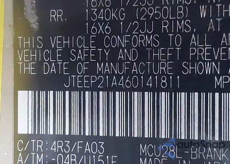 2006 Toyota Highlander V6 z USA, uszkodzony, nr VIN JTEEP21A460141811